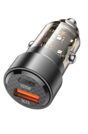 شارژر فندکی 38 وات بروفون مدل BZ20 PD + QC3.0