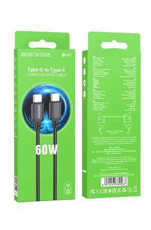 کابل دوسر تایپ سی 60W بروفون مدل BX87